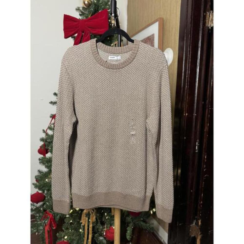 Sonoma Men's Crew Neck Sweater Beige Size Large